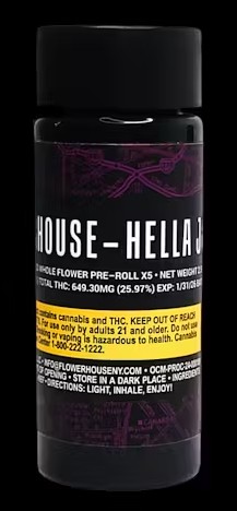 Photograph of product: Flowerhouse | Hella Jelly | Infused Pre-roll | 5pk