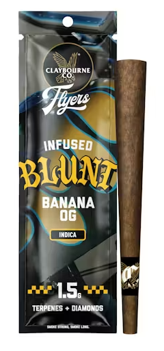 Photograph of product: BANANA OG | DIAMOND INFUSED BLUNT | 1.5G