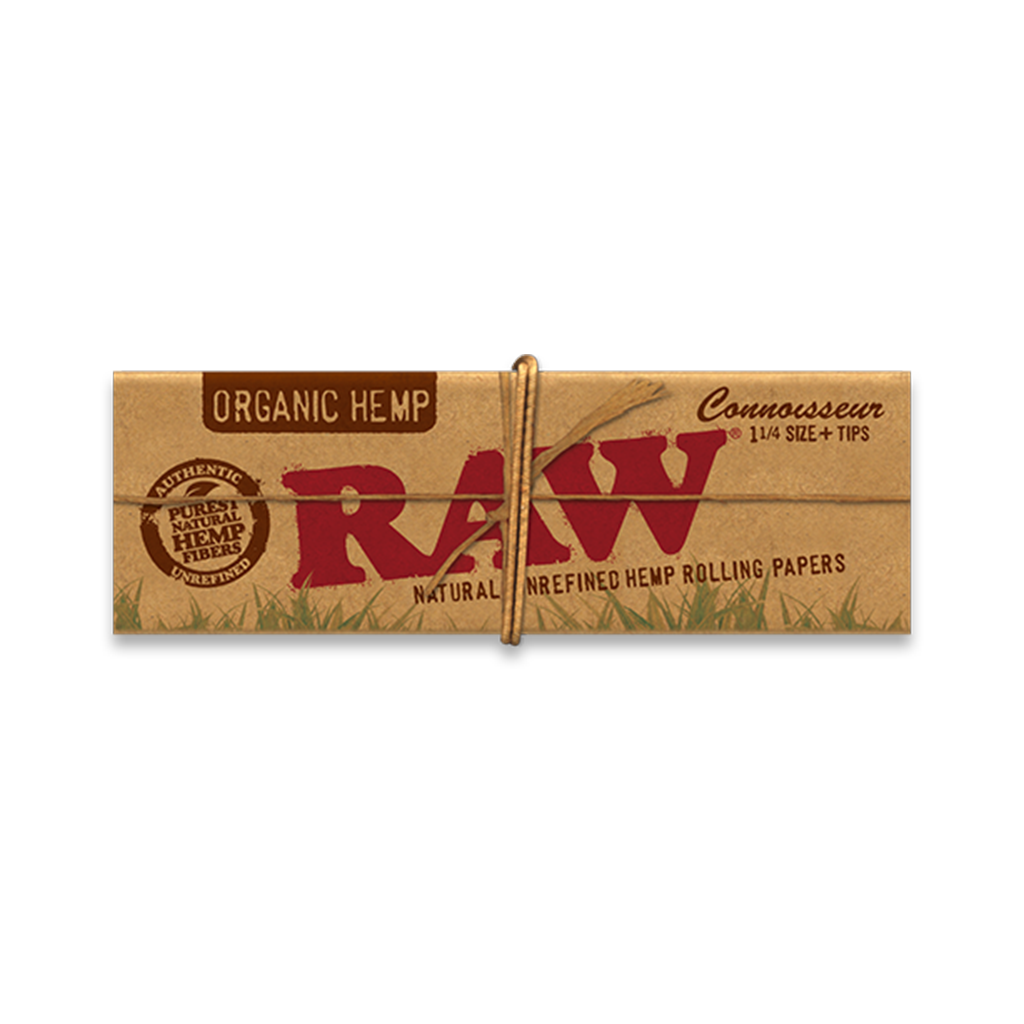 Photograph of product: RAW Organic 1 1/4 Connoisseur Rolling Papers - 1/1/4 + Tips
