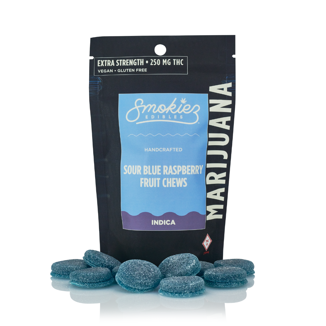 Photograph of product: Sour Blue Raspberry | Fruit Chews 250mg