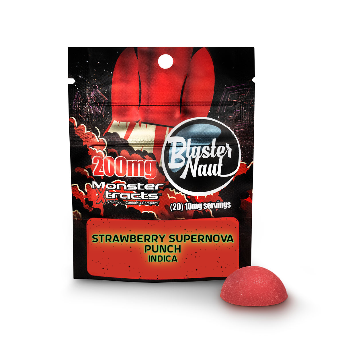 Photograph of product: Monster   200mg Blaster Naut   Strawberry Supernova