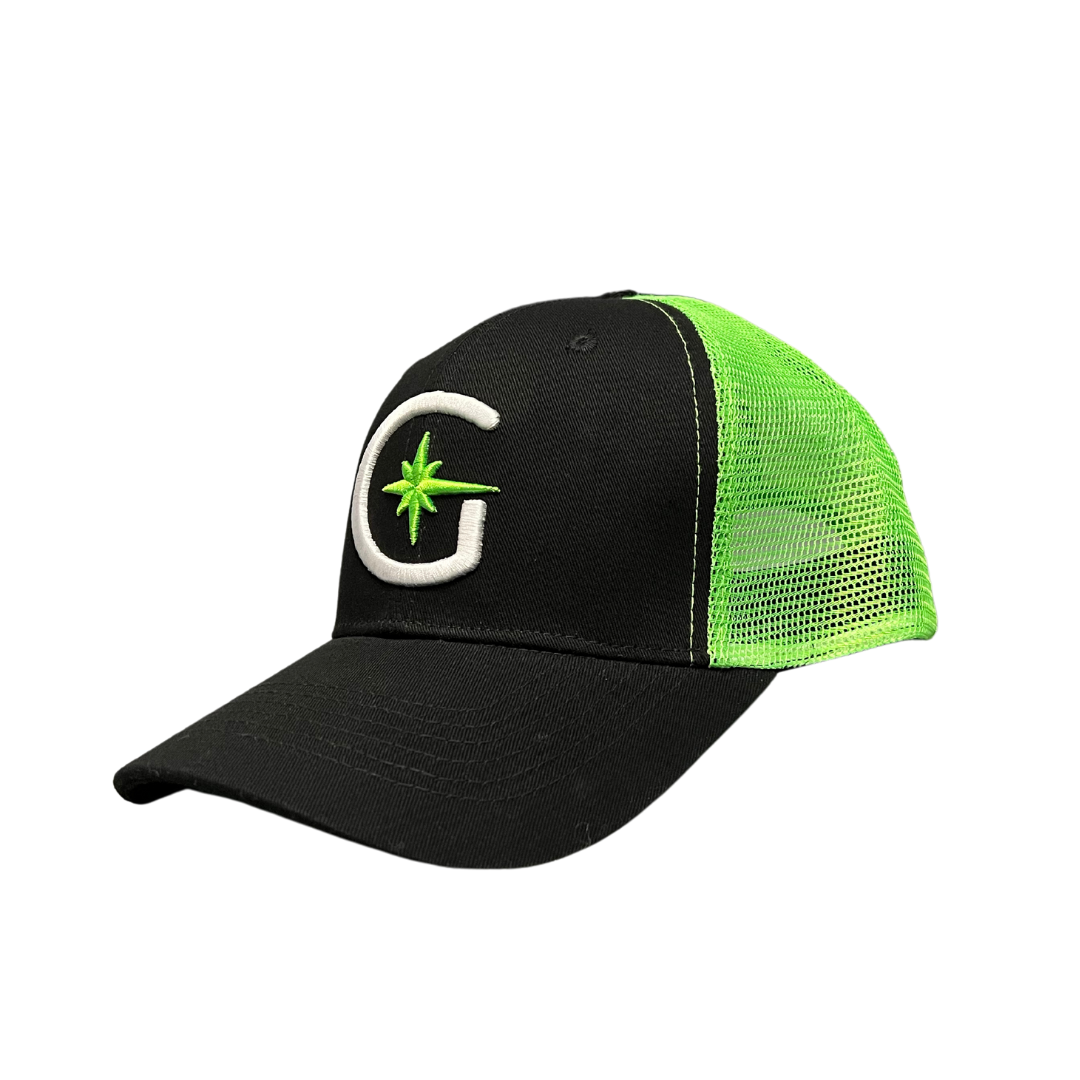 Photograph of Product: Greenlight G Hat | Black/Neon Green