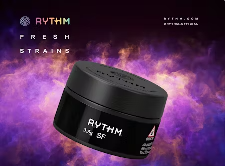 Photograph of product: AGL Rythm Go Gr Tz Small Flower 27.21% (H) 3.5g - 00831