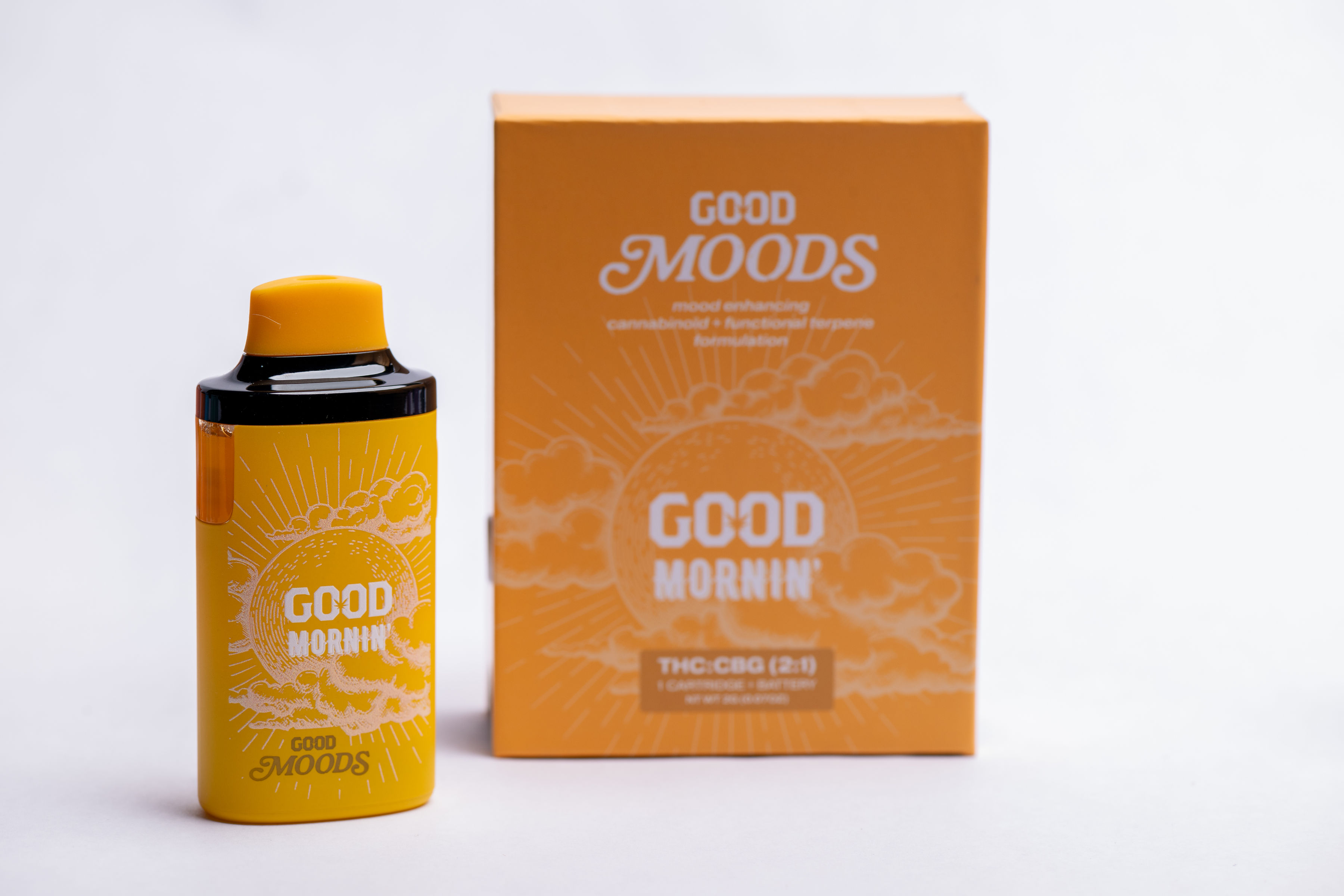 Photograph of product: *Moods* Good Morning 2:1 TH-oui/CBG 2g Disposable