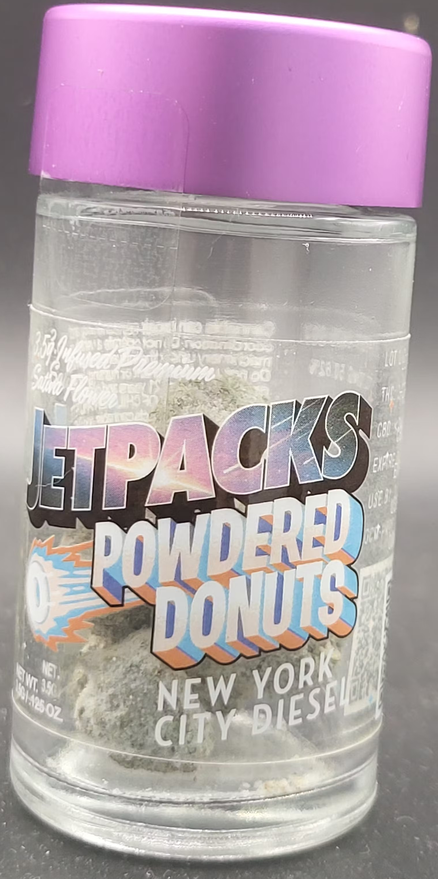 Photograph of Product: JetPacks | "Powdered Donuts" Flower | New York City Diesel - 3.5g