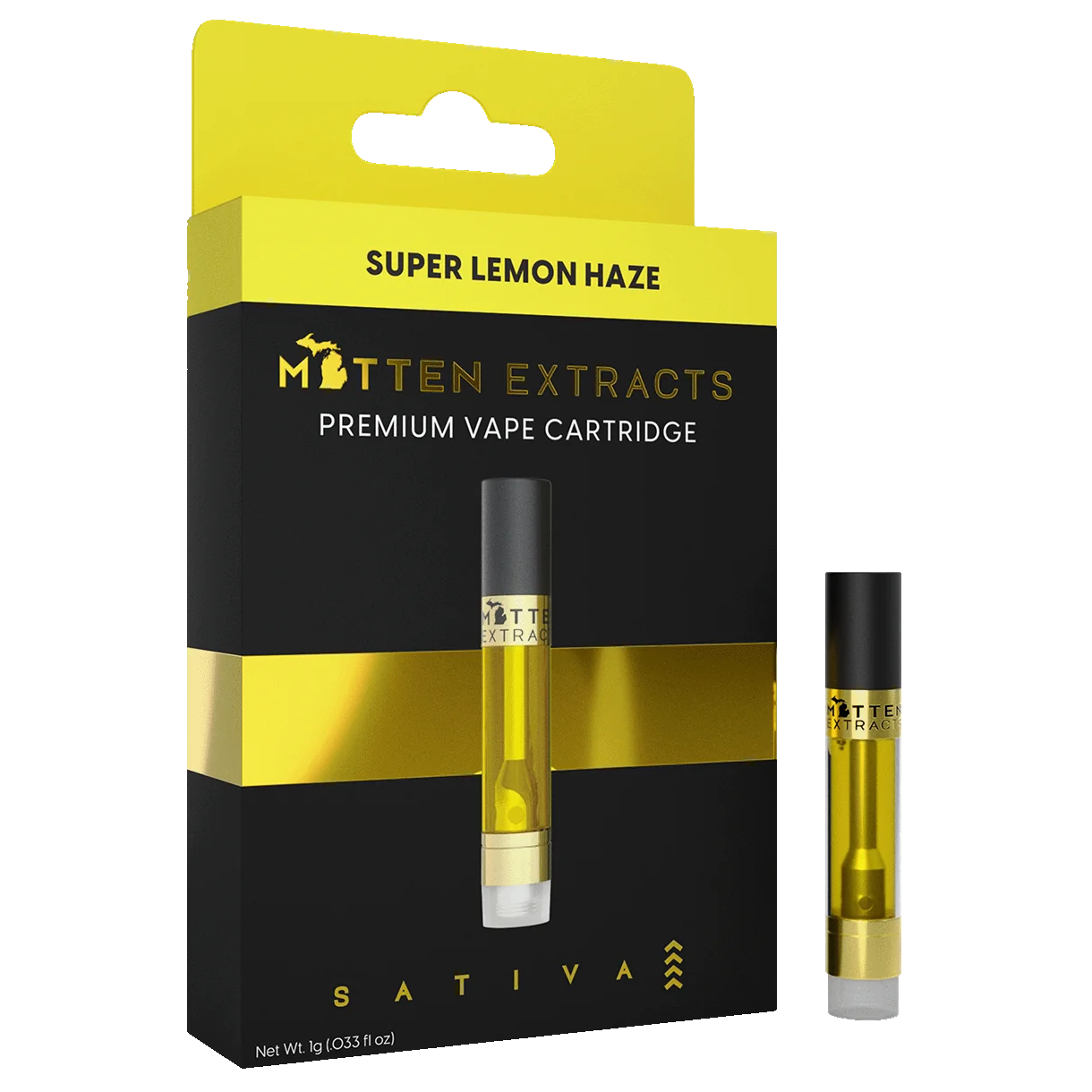 Photograph of product: Mitten Extracts Super Lemon Haze Cartridge Rec
