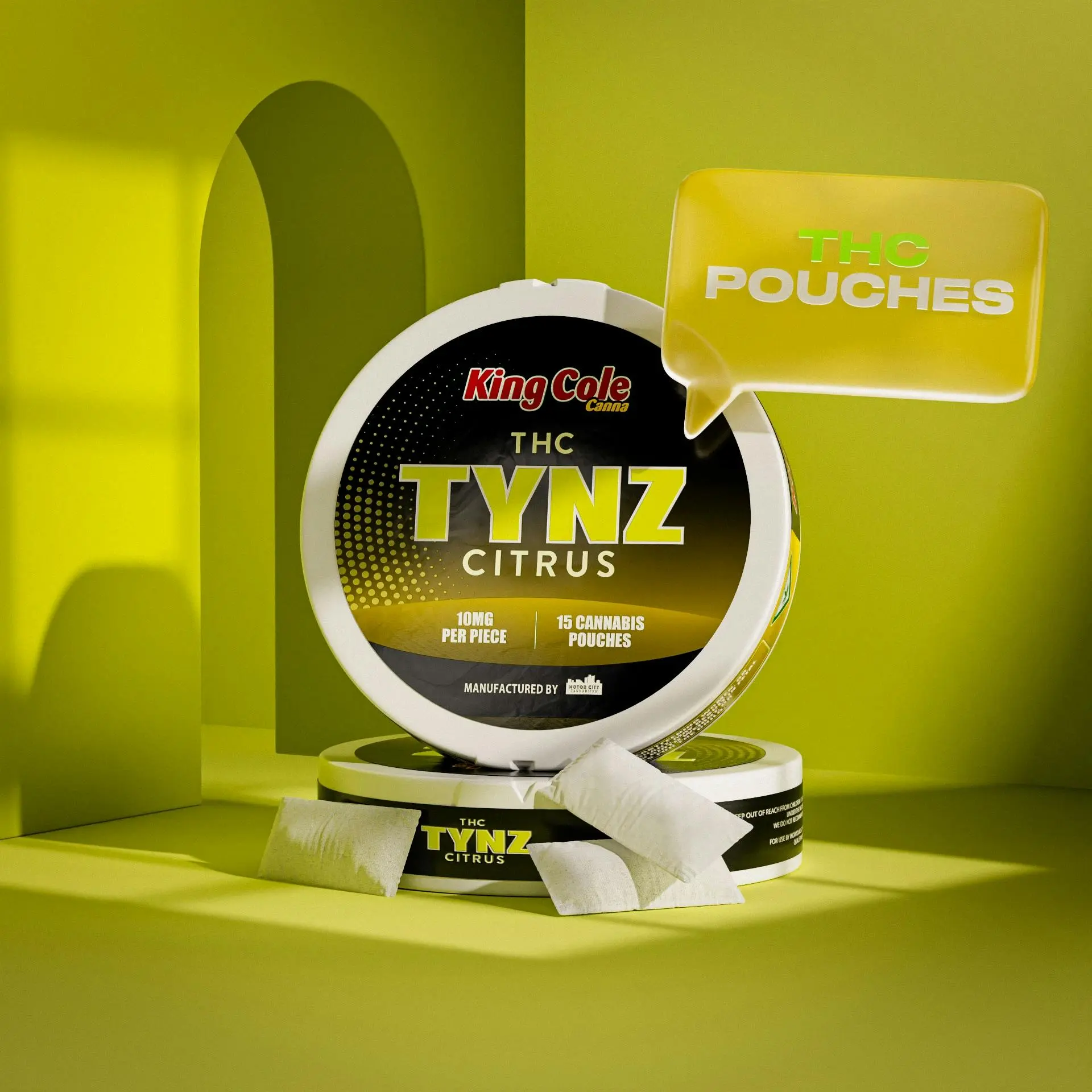 Photograph of Product: King Cole | Tynz | Citrus | 200mg | THC Pouch