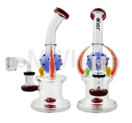Photograph of product: Uber Horned Perculator Dab Rig w/Quarts Banger - 