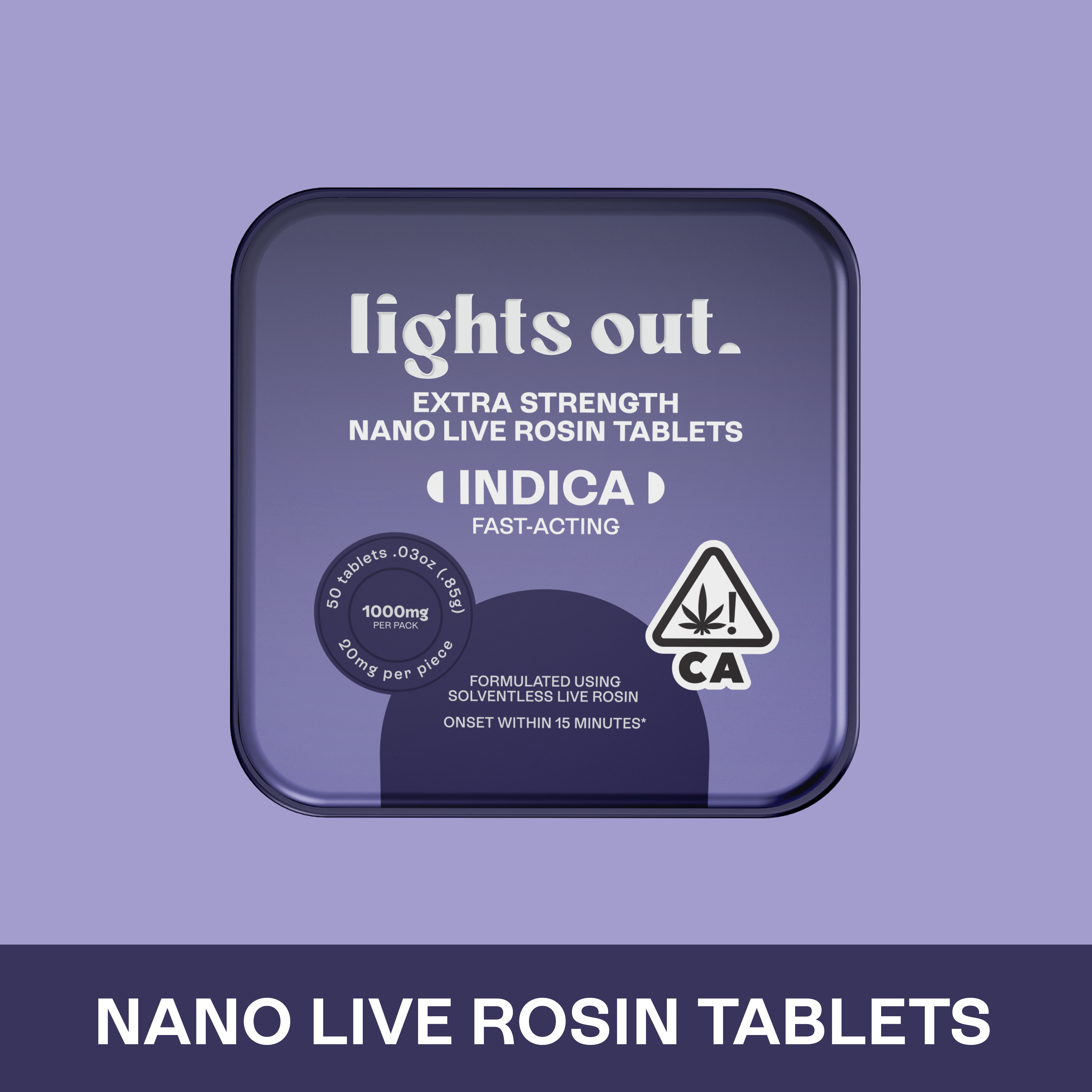 Photograph of product: Lights Out - Extra Strength (Oui'd) Rosin Tablets