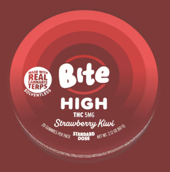 Photograph of product: High Strawberry Kiwi Gummies 20pk | 100mg