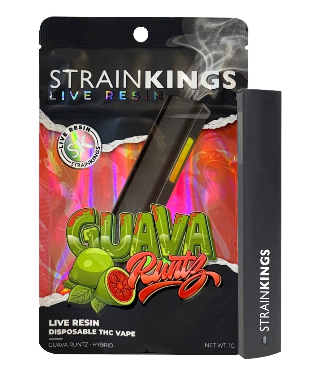 Photograph of product: Strain Kings Guava Runtz Live Resin All-In-One Vape Rec