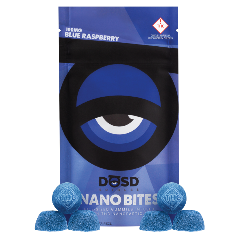 Photograph of product: Blue Raspberry (H) NanoBite 100mg Gummies