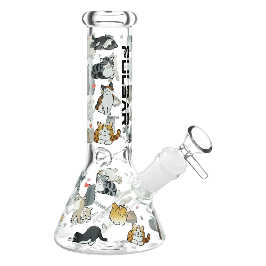 Photograph of product: Kitten Corral Glass Beaker Water Pipe | 7.75" | 14mm F (A0122)