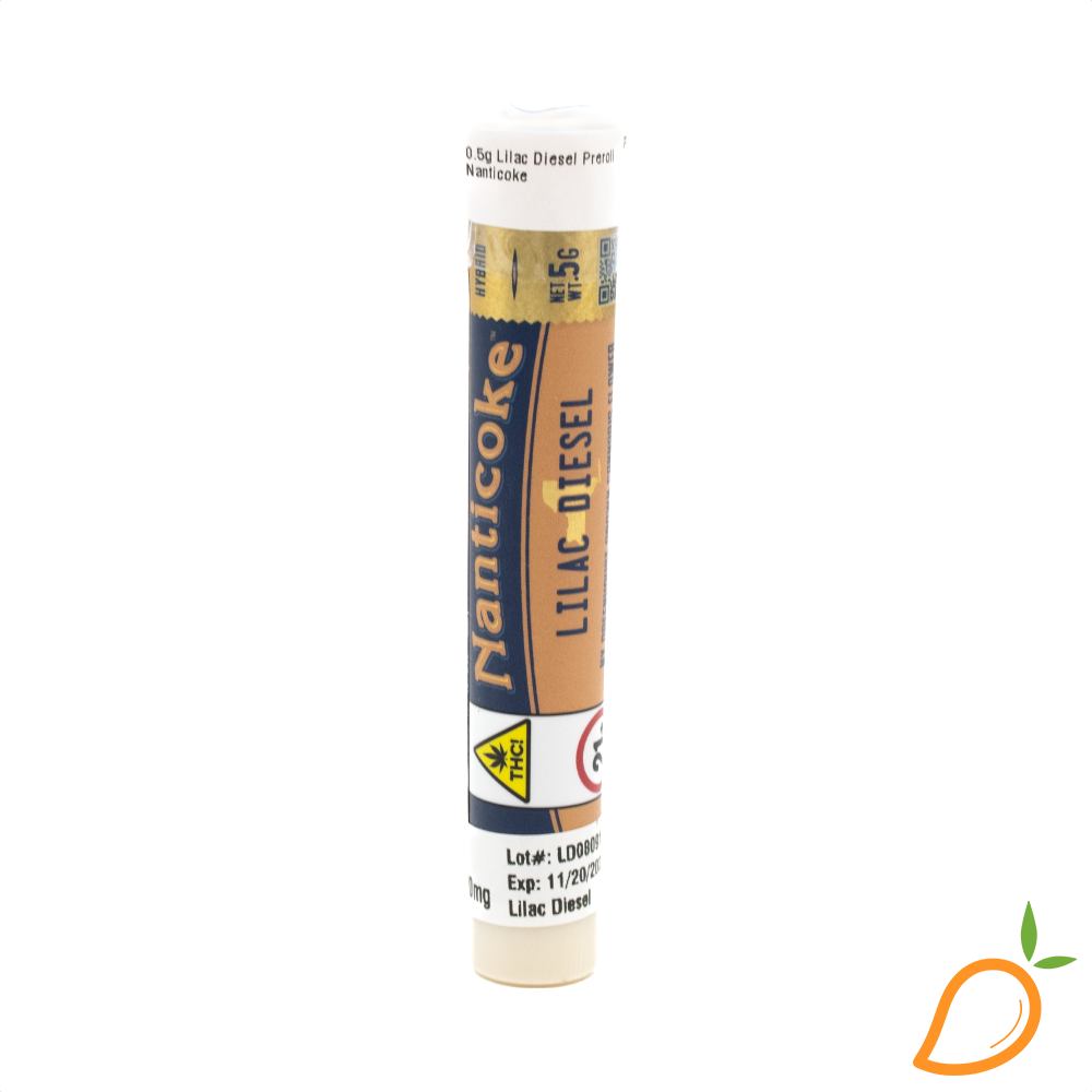 Photograph of product: 0.5g Lilac Diesel Preroll Nanticoke