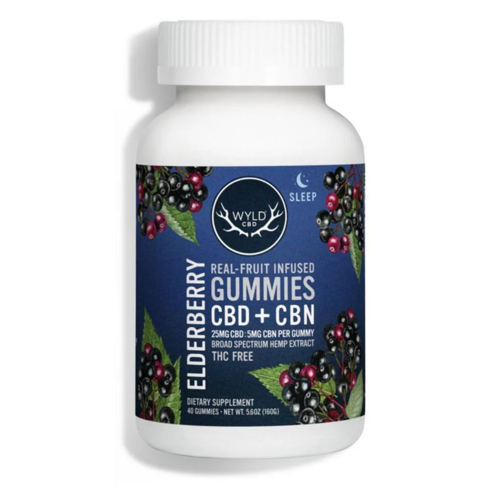 Photograph of product: Wyld | 20 pk HEMP CBD+ CBN Gummies | Elderberry