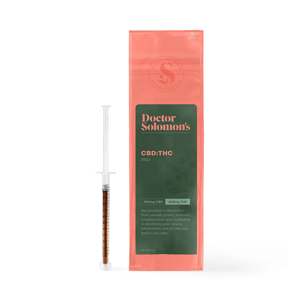 Photograph of product: Dr. Solomon's (RSO) 1:1 CBD:TH-oui 1g