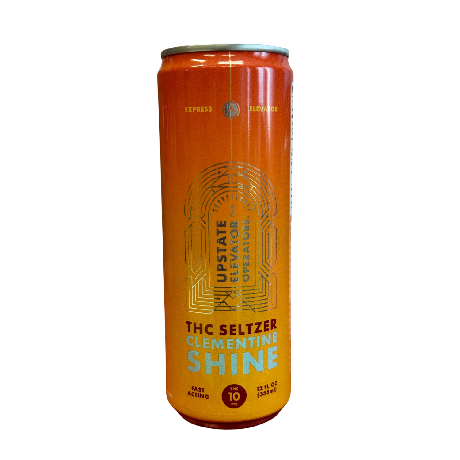Photograph of product: Clementine Shine TH-oui Seltzer I 10mg I Upstate Elevator Operators