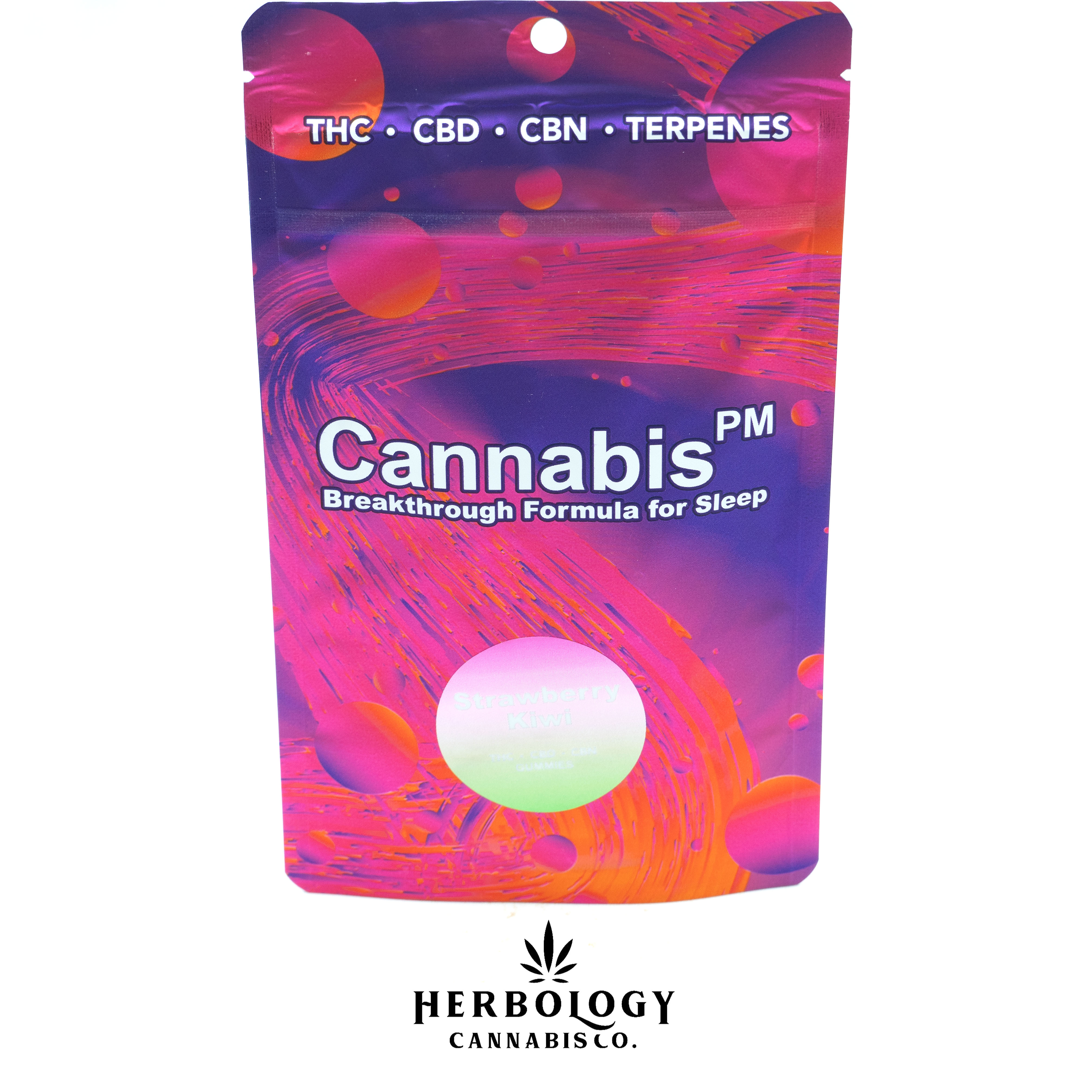Photograph of product: Oui'd PM | Gummy | Strawberry Kiwi | 50mg TH-oui : 50mg CBD : 50mg CBN