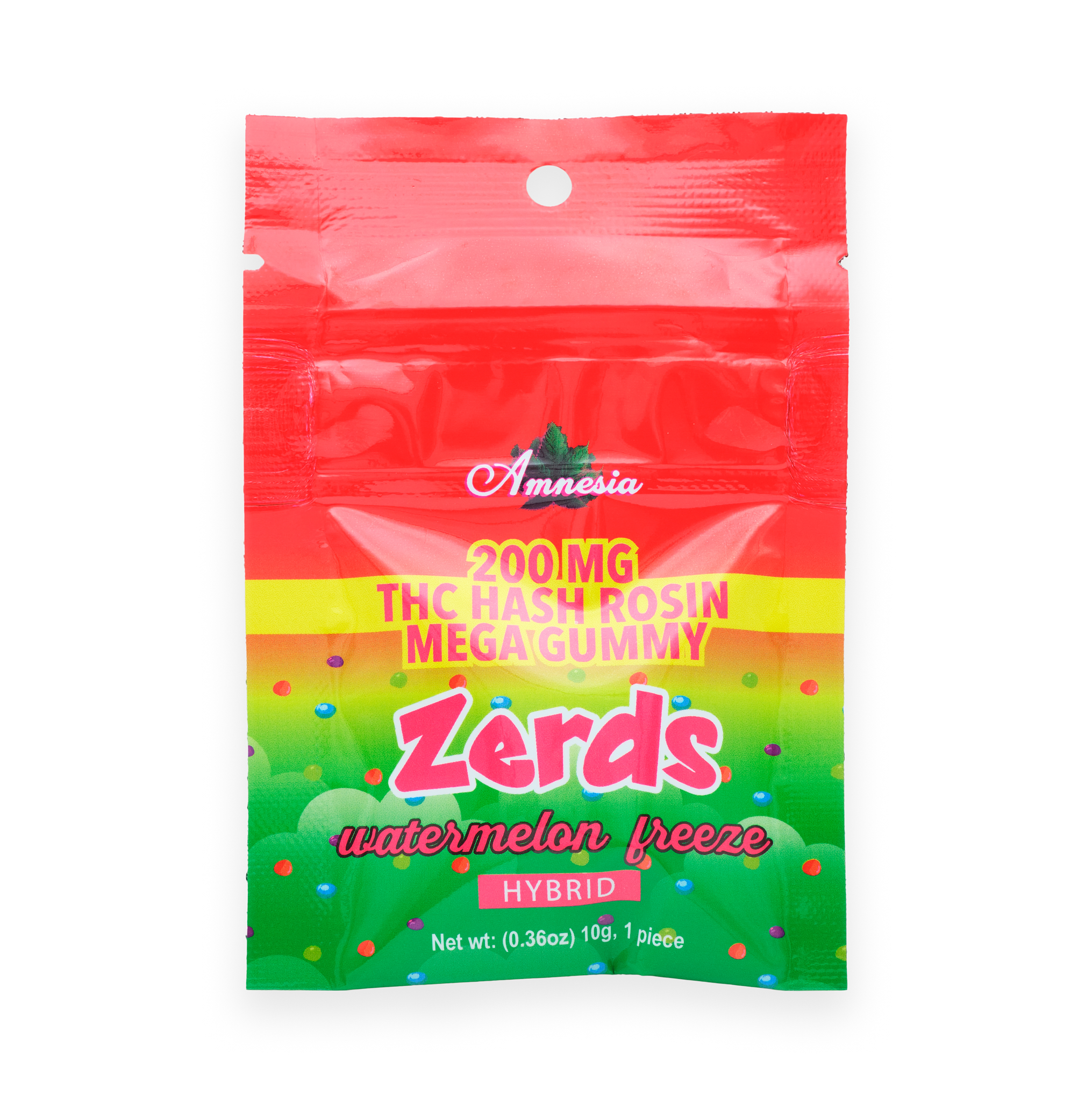 Photograph of product: Zerds | Watermelon Freeze | 200MG au chocolat Rosin Single Gummy