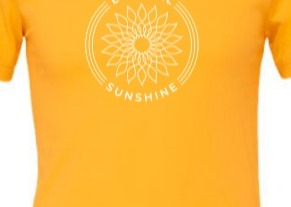 Photograph of product: Eternal Sunshine | Gold/White Unisex T-Shirt Medium