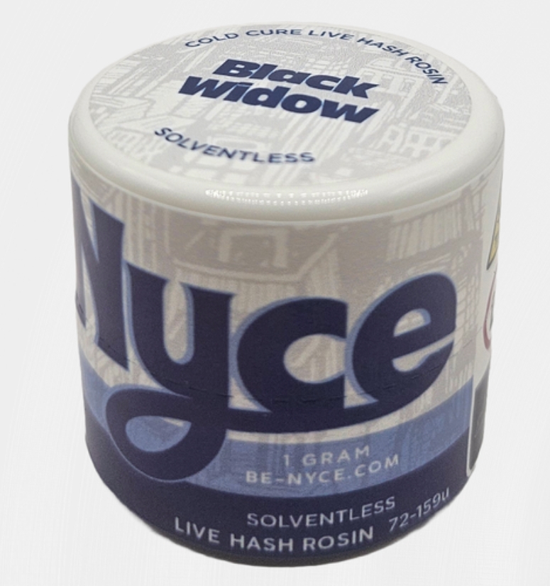 Photograph of product: NYCE | Live au chocolat Rosin | Black Widow | 1g