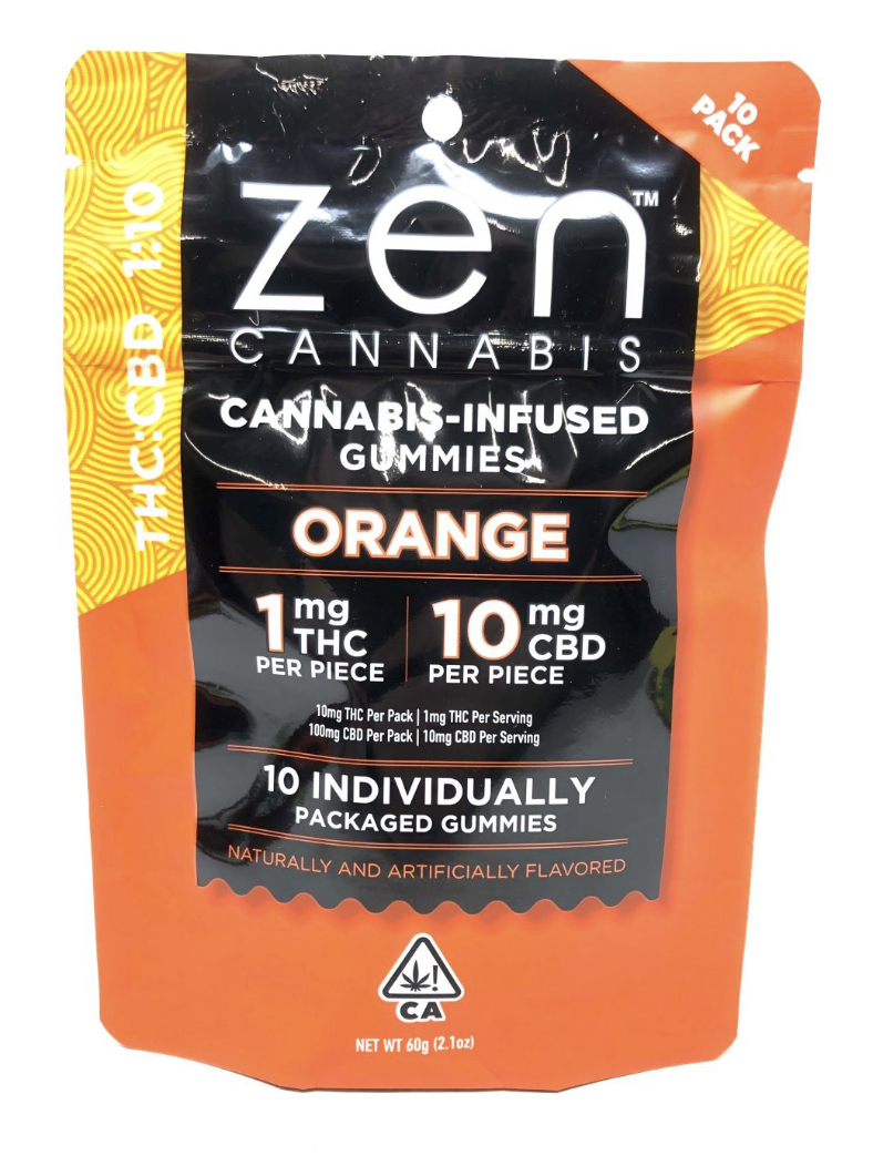 Photograph of product: Zen-Orange Gummy 1:10