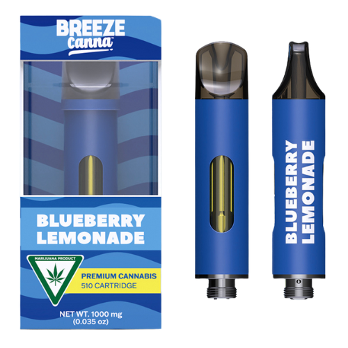 Photograph of product: Breeze Canna Bursting Blueberry Lemonade 510 Cart 1g