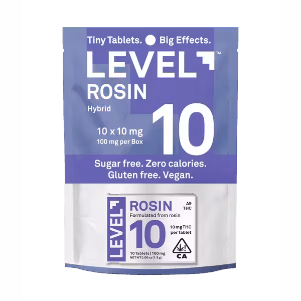 Photograph of product: Level 10 Rosin Tabs - 100mgTH-oui 10pk - Level
