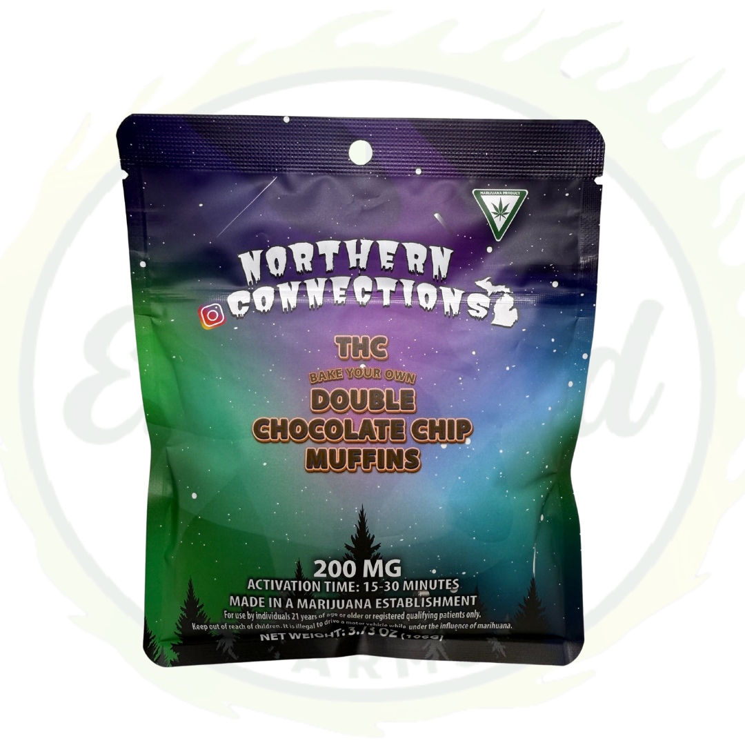 Photograph of product: Northern Connections 200mg  Double Chocolate Chip Muffin Mix