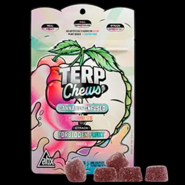 Photograph of product: ABX - Forbidden Fruit 100mg 20pk Terp Chews Gummies - 