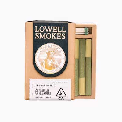Photograph of product: Lowell Smokes | The Happy Hybrid Blend | 6PK