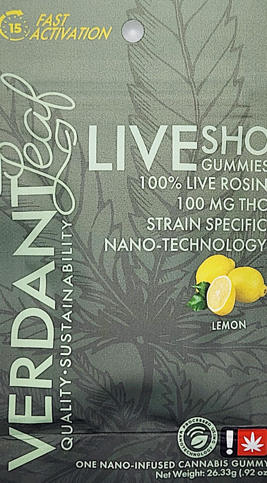 Photograph of product: Verdant- Lemon LRO Gummy