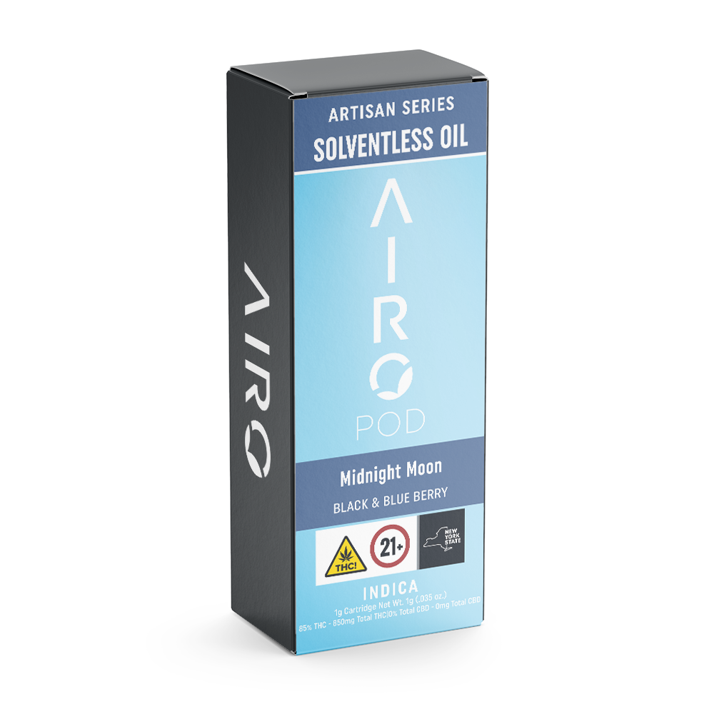 Photograph of product: AIRO | ARTISAN SERIES | SOLVENTLESS OIL POD | MIDNIGHT MOON | 1G