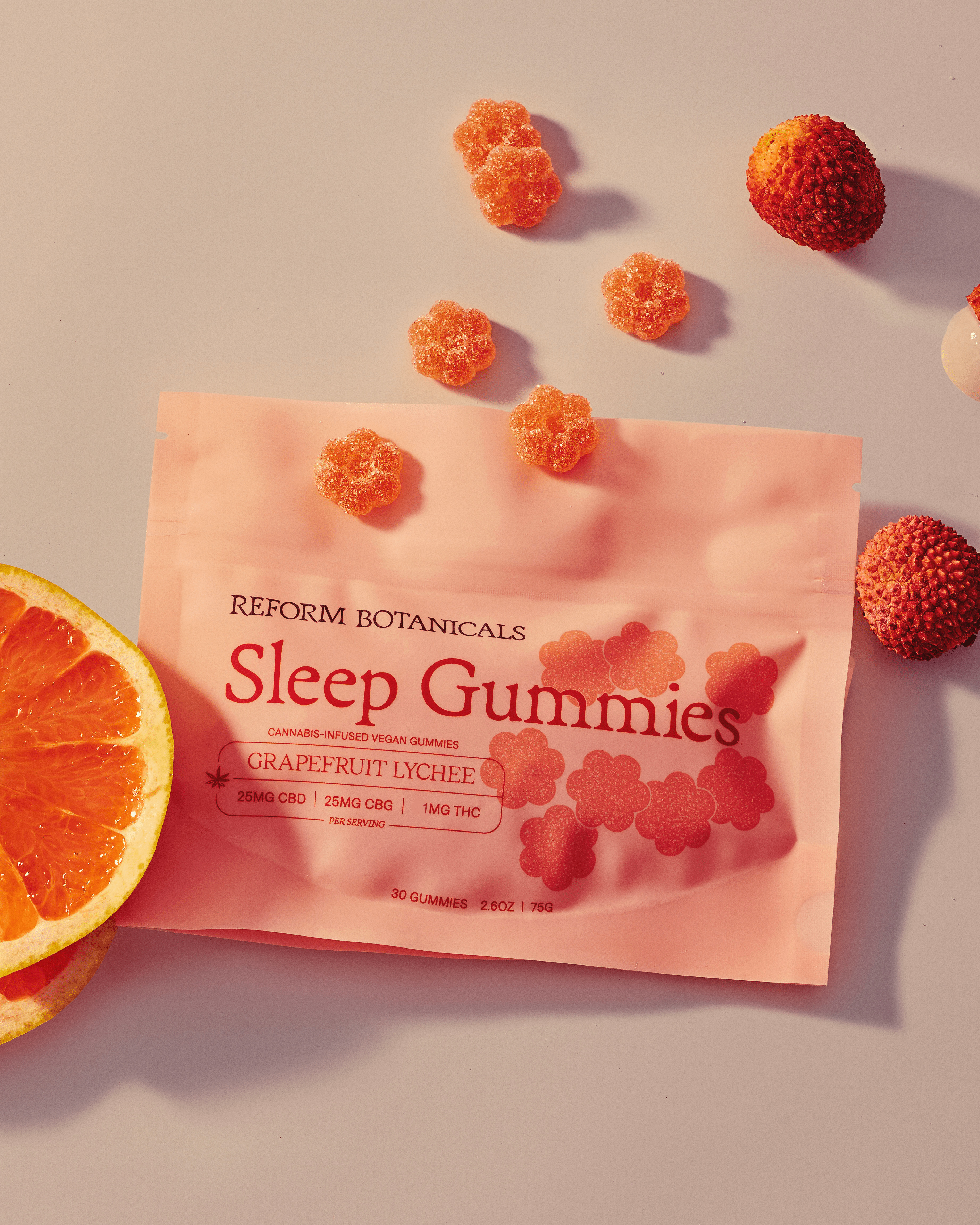 Photograph of product: Reform Botanicals | CBD Sleep Gummies | 1mg TH-oui | 25mg CBD | 25mg