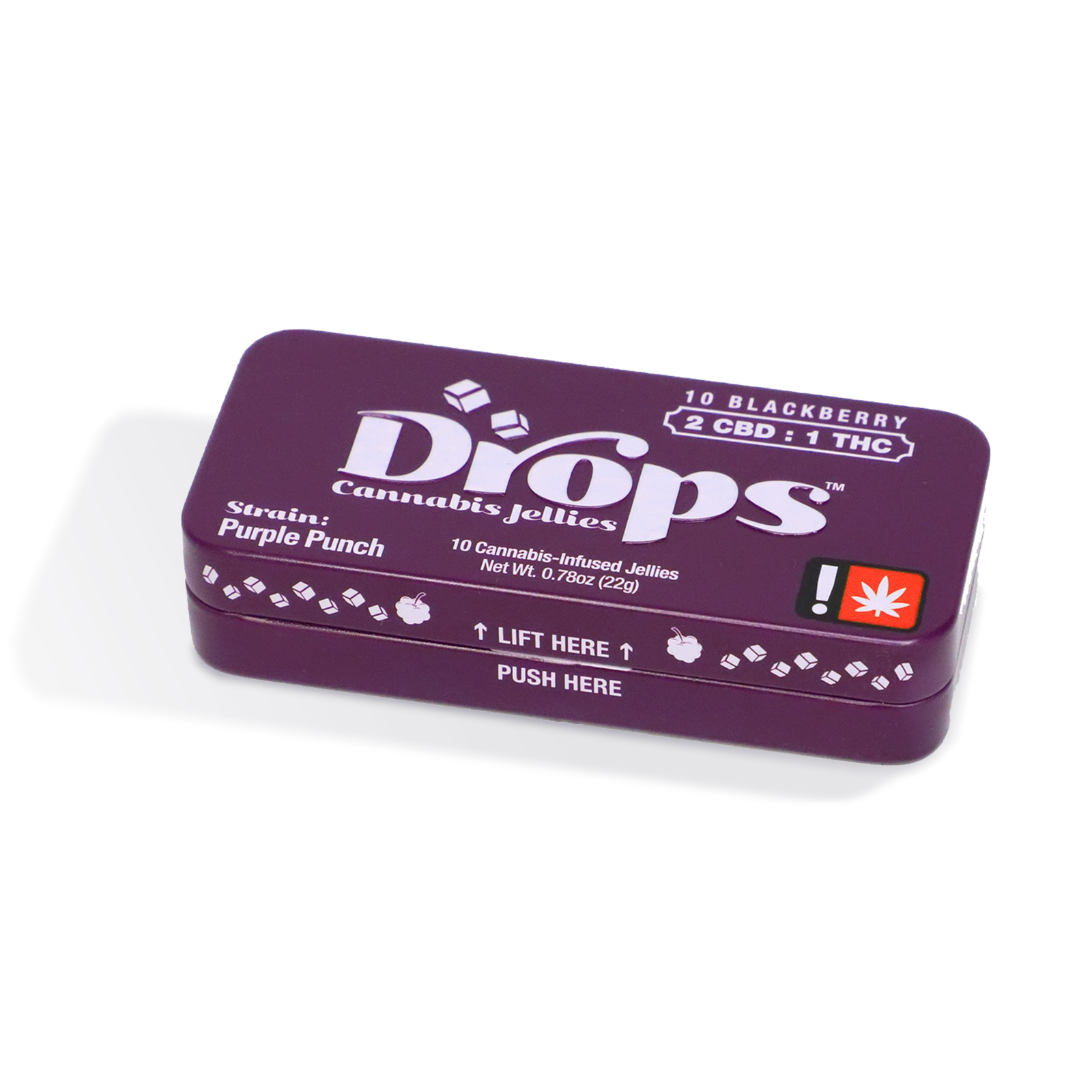 Photograph of product: Drops - CBD - Blackberry 2:1 (20 pack)