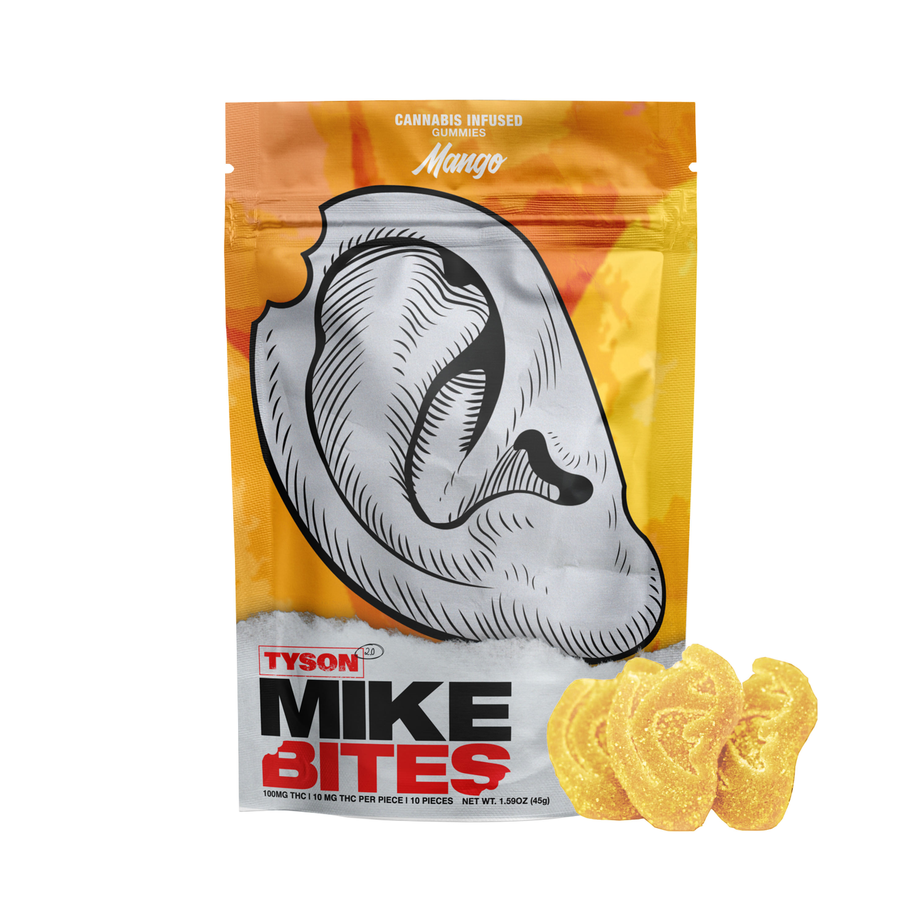 Photograph of product: Tyson Mango Bites 10pc  100mg