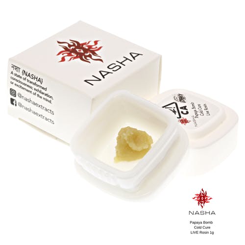 Photograph of product: Papaya Bomb Cold Cure Live Rosin 1g - 