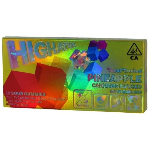Photograph of product: P. Highatus 100mg TH-oui Sour Gummies - Pineapple - 