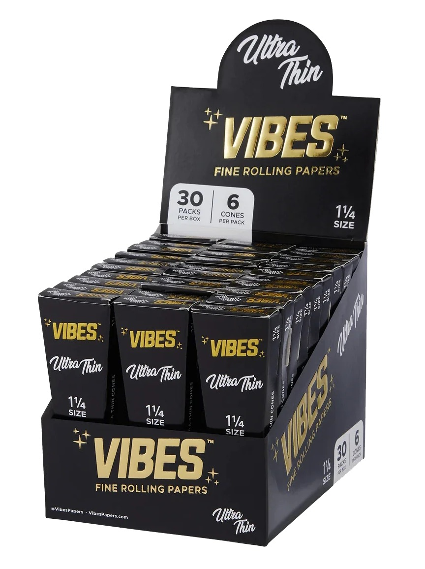 Photograph of product: VIBES Ultra Thin Cones - 1 1/4 6pk