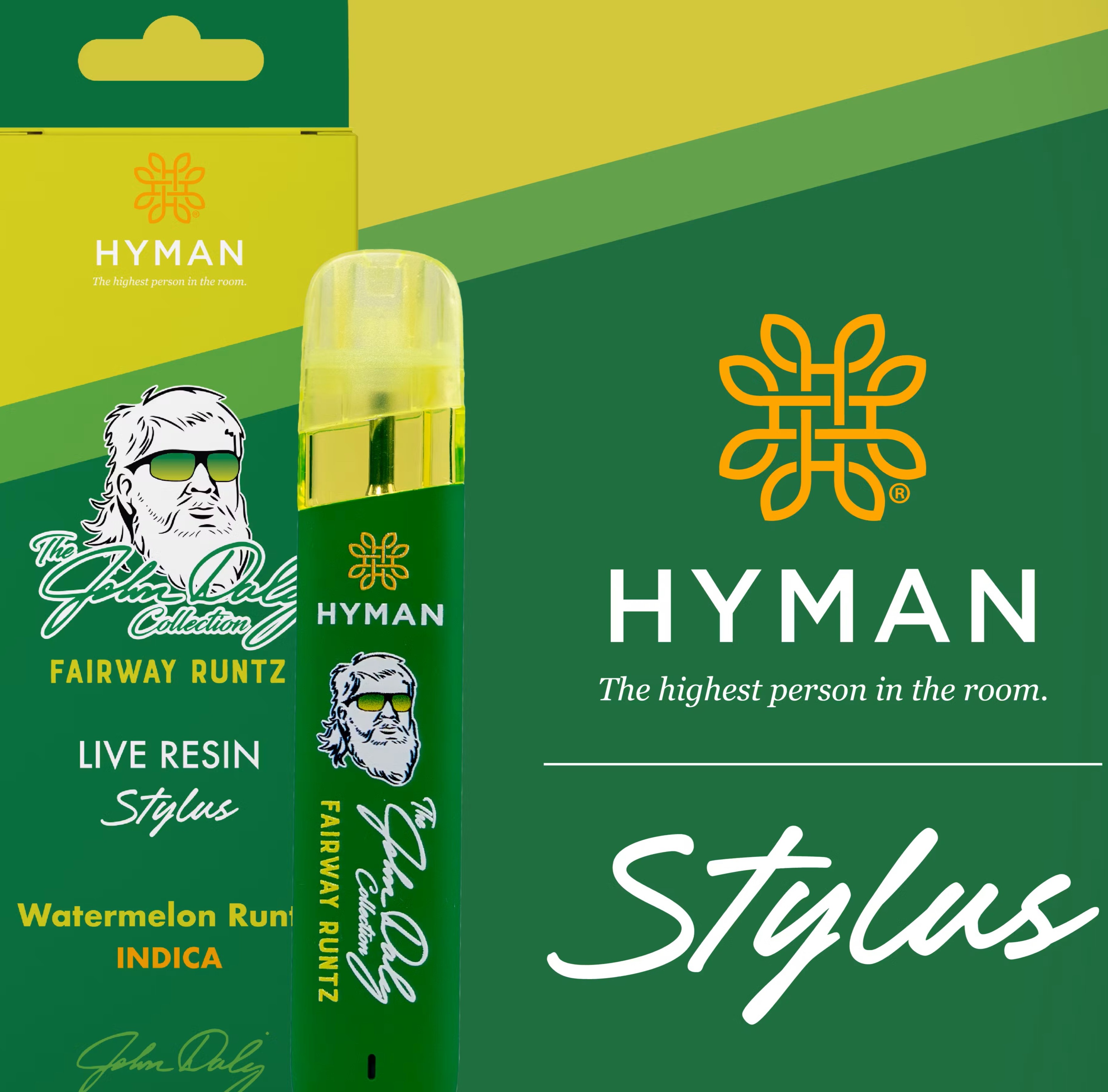 Photograph of product: AU Hyman: Fairway Runtz 1g Live Resin Stylus (The John Daly Collection)