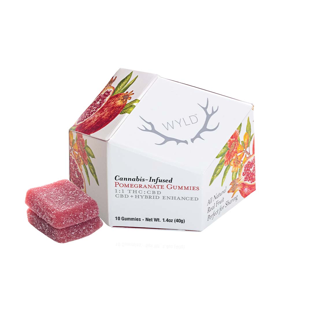 Photograph of product: Pomegranate Gummy - 1:1 TH-oui/CBD - WYLD