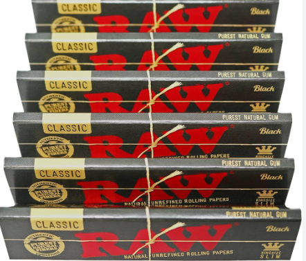 Photograph of product: Raw Classic Black | Rolling Papers | King Size Slim
