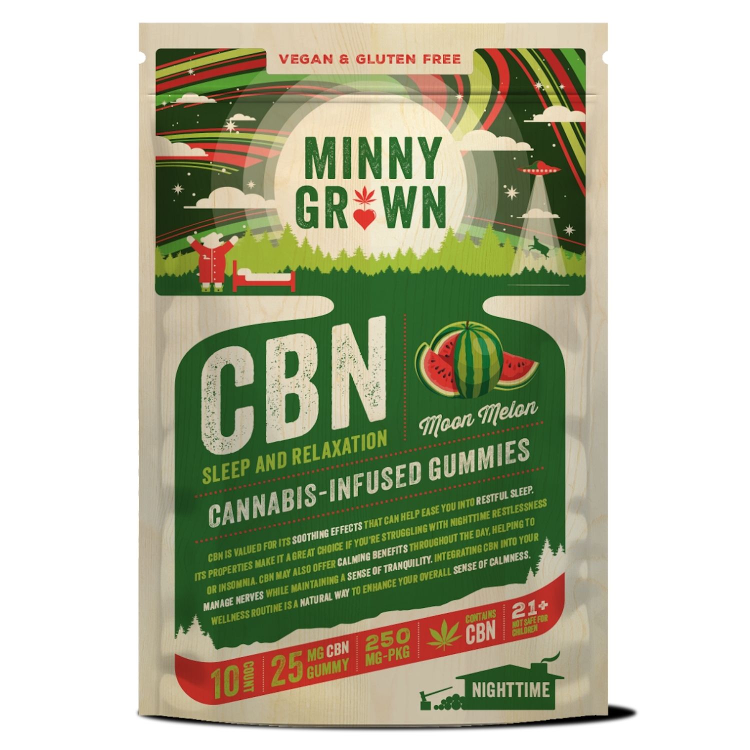 Photograph of product: CBN Gummies Moon Melon by Minny Grown