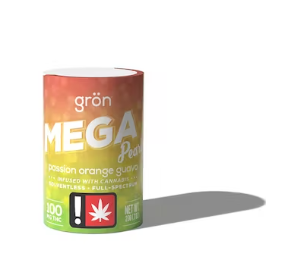 Photograph of product: (100MG)  Passion Orange Guava Mega Pearl | Gron