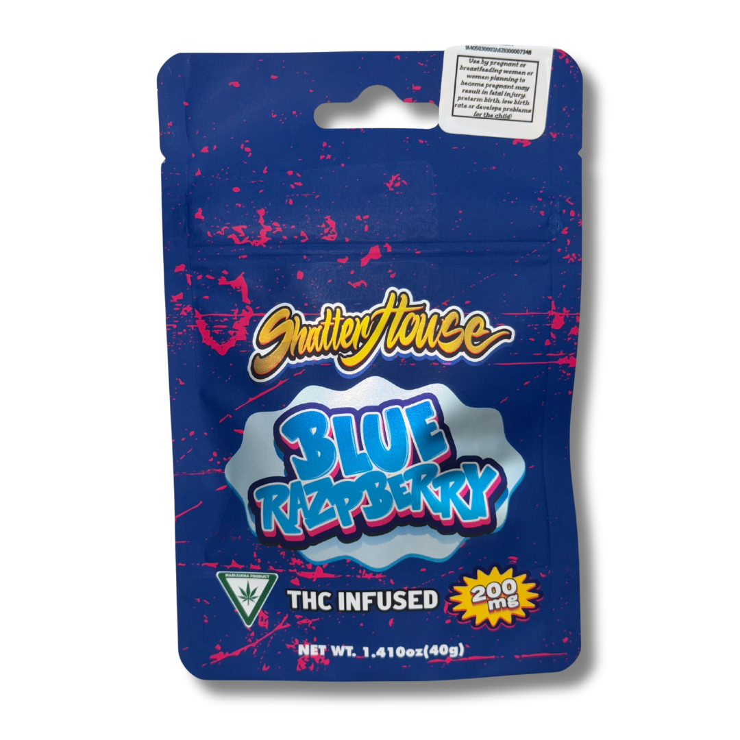 Photograph of product: Shatter House - Blue Razpberry - Gummies - 200mg