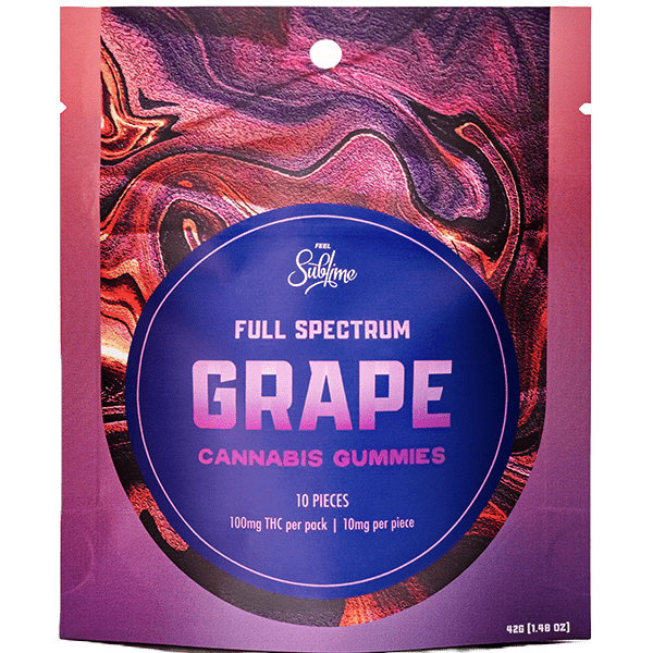 Photograph of product: Sublime Grape 100mg Gummies 2121