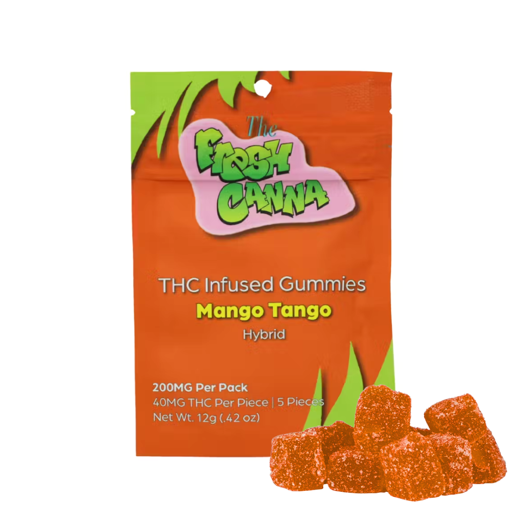 Photograph of product: Fresh Canna | Mango Tango Gummies | 5x40mg | 200mg