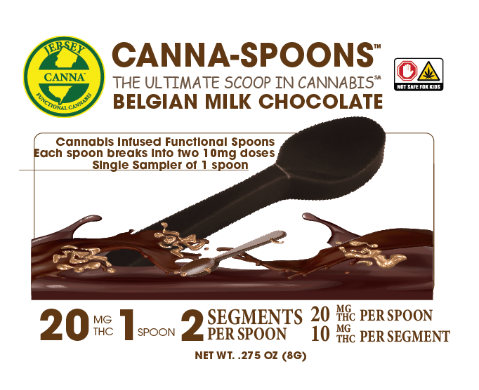 Photograph of product: Jersey Canna Chocolate Spoon (2 pcs)