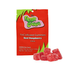 Photograph of product: Fresh Canna - 200mg Live Resin Gummies - Red Raspberry