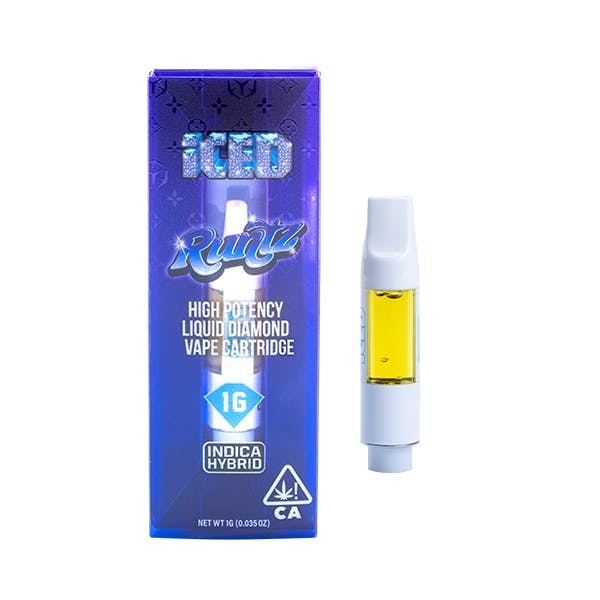 Photograph of product: Runtz Vape Liquid Diamond Cart 1g - 